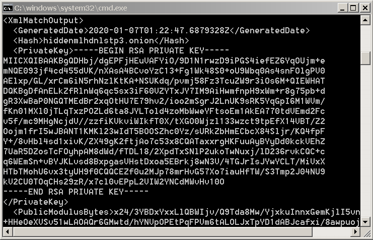 Hidden Service .Onion Private Key