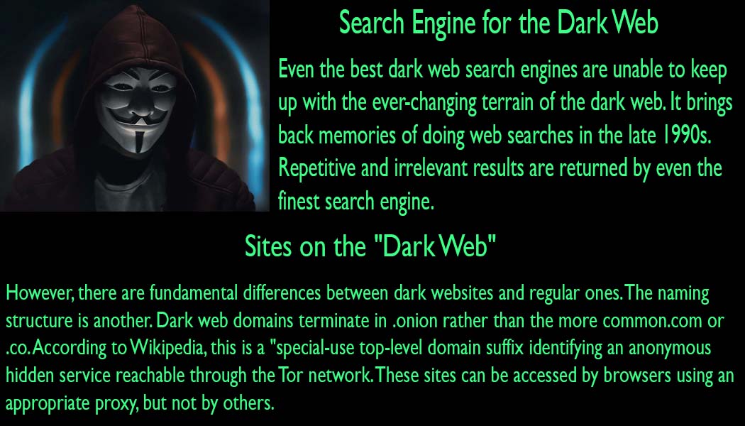 Search engine for the dark web