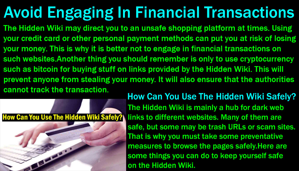 Avoid Engaging In Financial Transactions