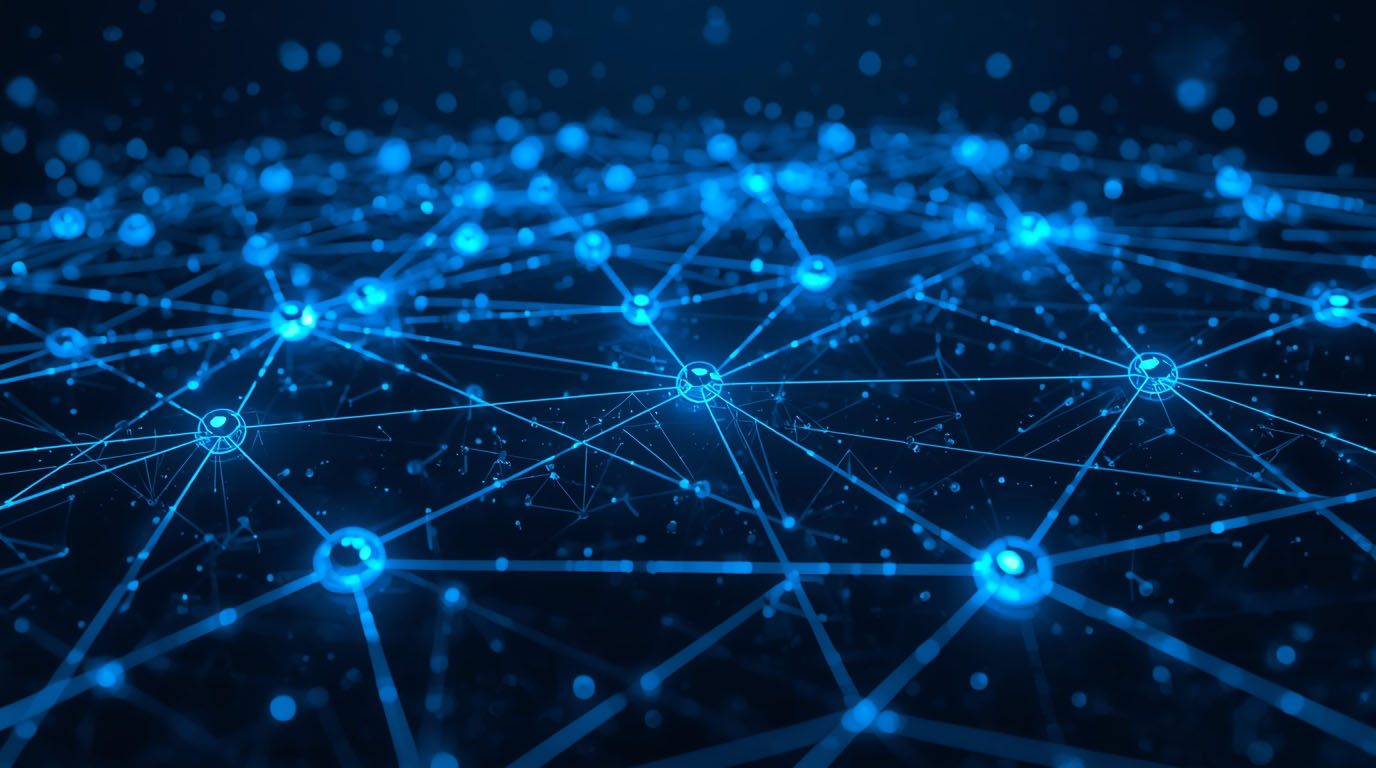 Deep web illustration showing onion routing and decentralized hosting technology.