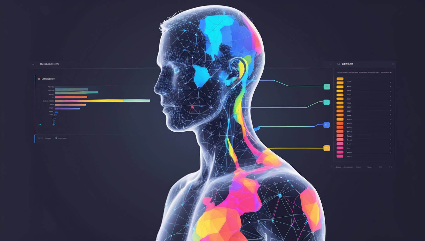 visual representation of behavioral tracking patterns showing how digital activity forms a user profile