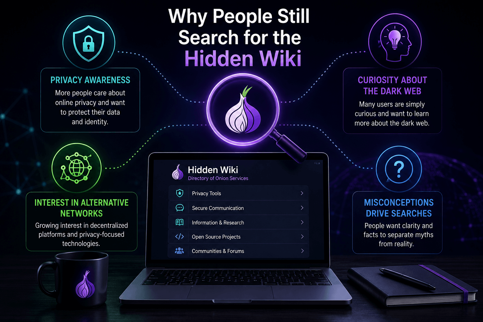 Hidden Wiki search trends in 2026 highlighting privacy awareness, digital curiosity, and growing interest in privacy-focused technologies.
